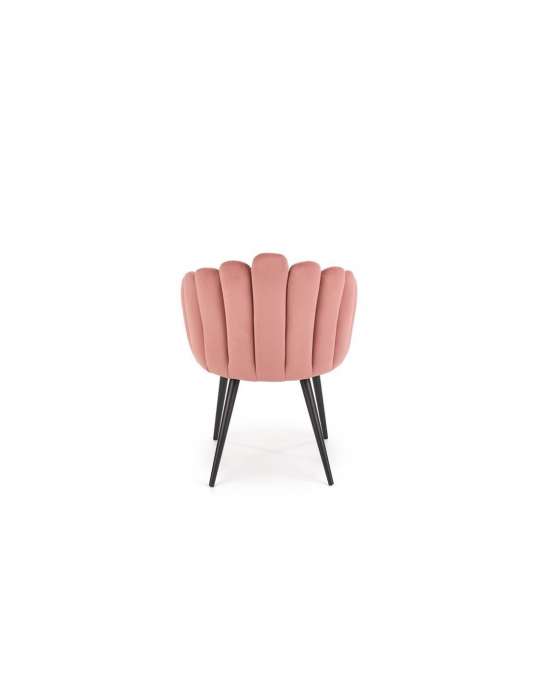 Scaun living HM K410 roz cu picioare negre [4]