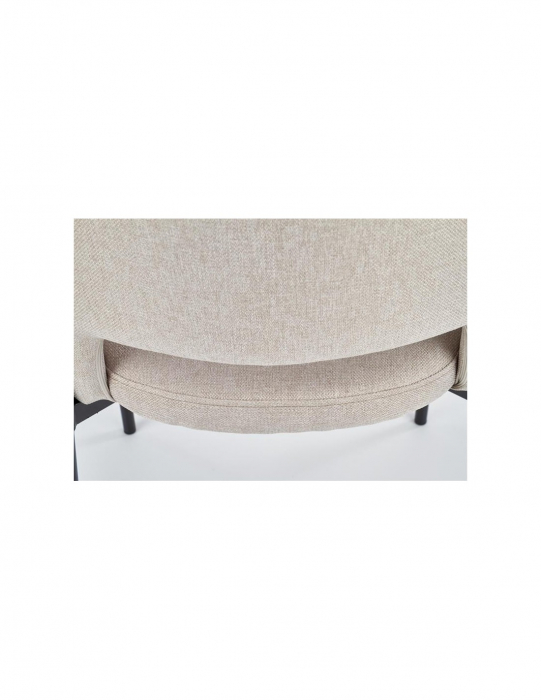 Scaun living HM living k373 bej cu structura metalica si sezut confortabil din stofa [10]