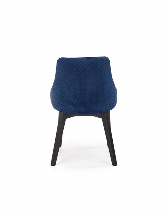 Scaun de living HM Toledo 3 bleumarin cu picioare din lemn masiv si spatar matlasat [2]