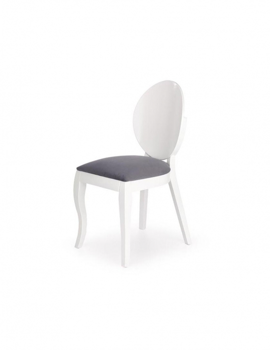 Scaun living HM Verdi, alb, sezut gri, design modern [2]