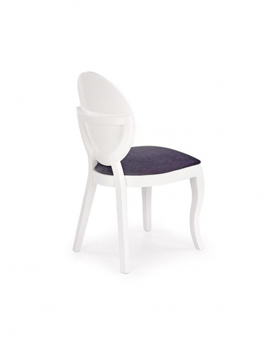Scaun living HM Verdi, alb, sezut gri, design modern [3]