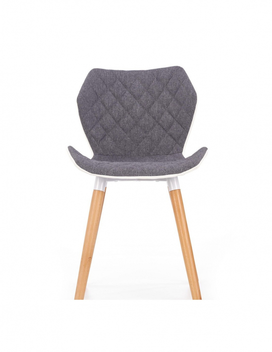 Scaun living tapitat HM K277 alb - gri [3]