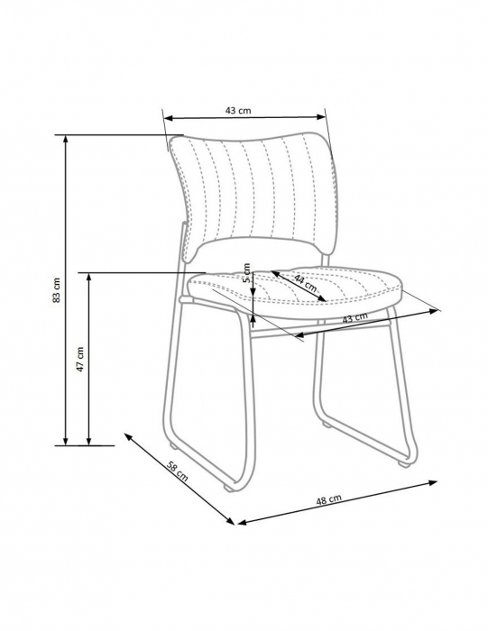 Scaun vizitator HM Rapid negru [6]
