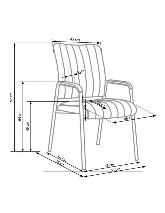 Scaun vizitator HM Vigor negru [9]