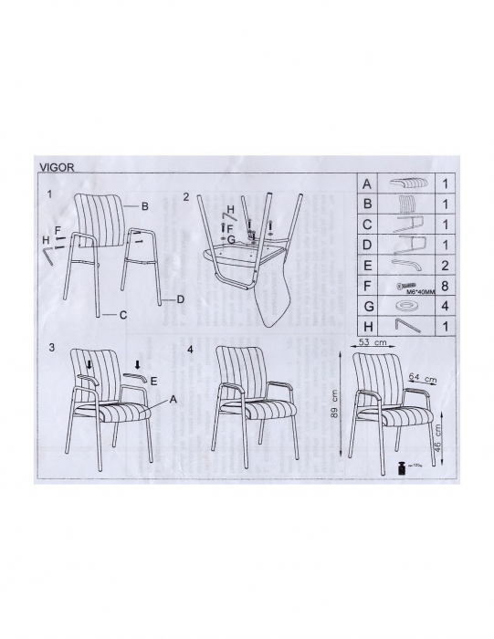 Scaun vizitator HM Vigor negru [10]