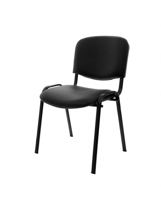 Scaun vizitator Taurus negru cu cadru metalic [2]
