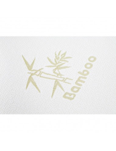 Set 2 perne albe din bambus cu logo și fulgi de memory foam [4]