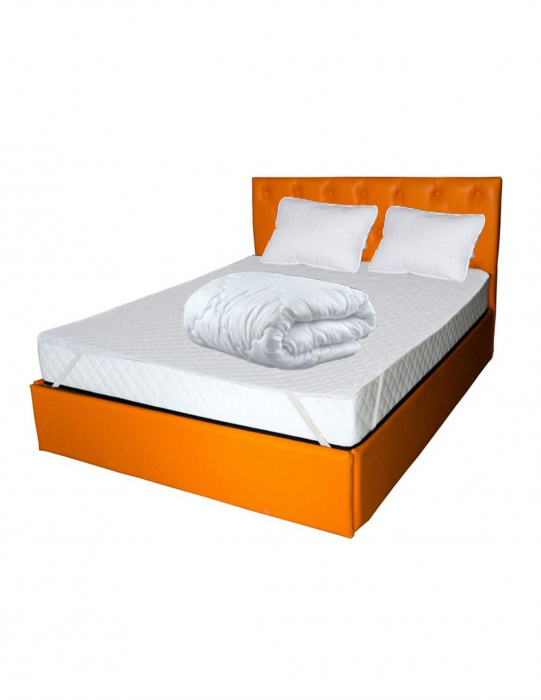 Set Avantaj Saltea Pegas Comfort Flex 140x200 plus 2 perne plus Husa hipoalergenica plus Pilota iarna microfibra 180x200 [3]