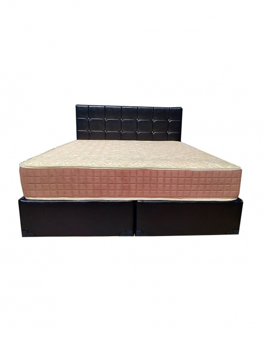 Set Avantaj Saltea Superortopedica Lux ROMA 140x200 cu Perne, Husa si Pilota - Prezentare pe pat [5]