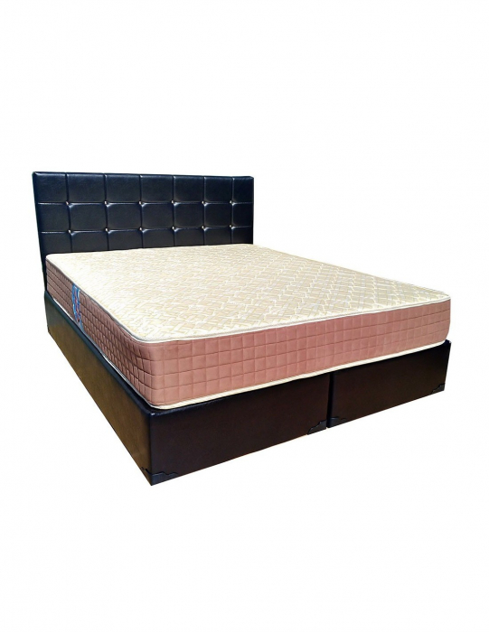 Set Avantaj Saltea Superortopedica Lux ROMA 140x200 cu Perne, Husa si Pilota - Prezentare pe pat [4]