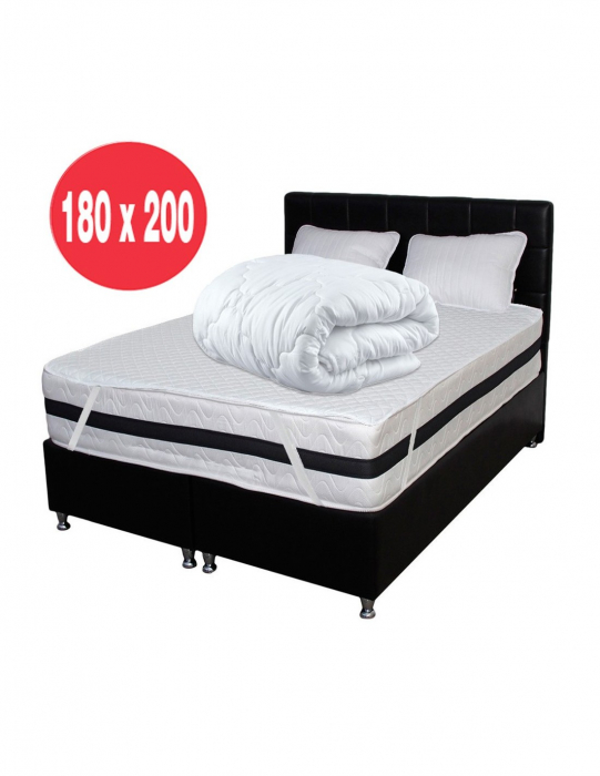 Set saltea superortopedica Tulip 180x200 cu perne, husa si pilota [2]