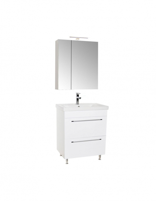 Set mobilier baie GN0541 cu 2 sertare + oglindă Celine LED, lavoar 60 cm [8]