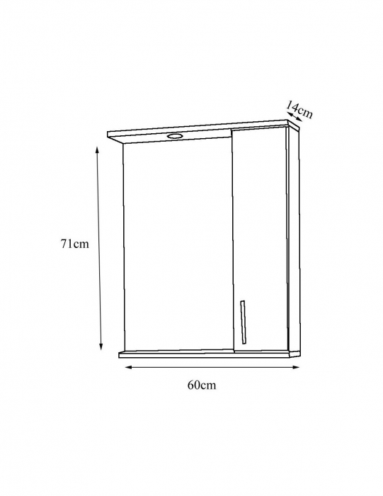 Set mobilier baie alb cu lavoar, oglinda LED si dulap lateral [3]