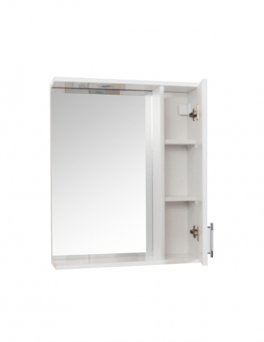 Set mobilier baie alb cu lavoar, oglinda LED si dulap lateral [4]