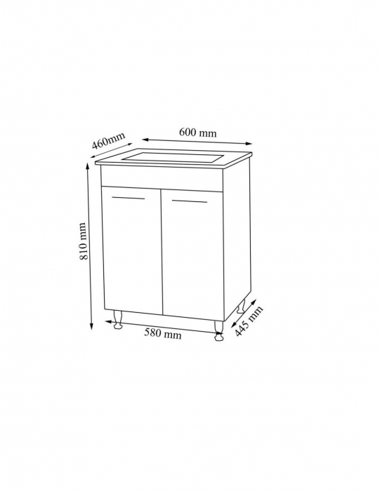 Set mobilier baie alb cu oglinda Celine si iluminare LED [8]