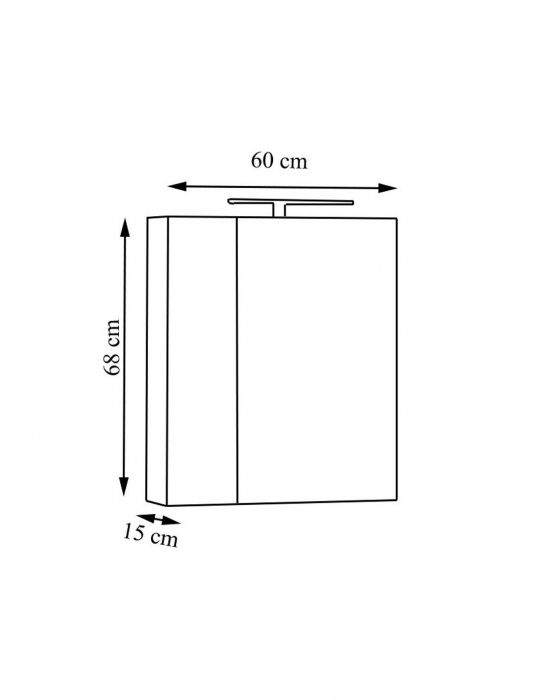 Set mobilier baie alb cu oglinda Celine si iluminare LED [6]