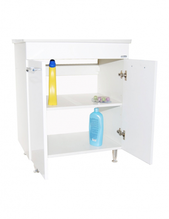 Set mobilier baie alb cu oglinda Celine si iluminare LED [9]