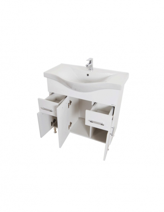 Set mobilier baie alb cu oglinda si iluminare LED [6]