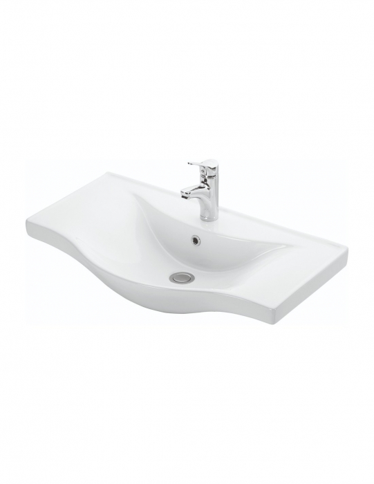 Set mobilier baie alb cu oglinda si iluminare LED [4]