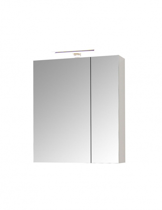 Set mobilier baie suspendat alb 70 cm cu dulap oglinda si lavoar [5]