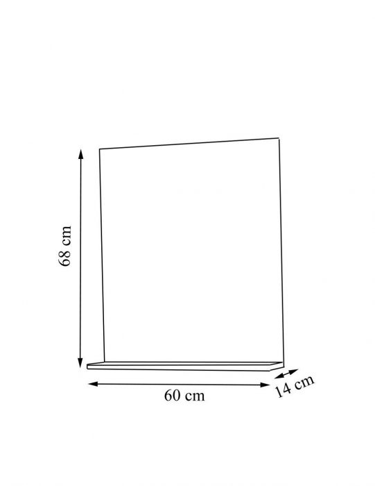 Set Baza si lavoar GN0971 suspendat si Oglinda GN0671 - 60 cm [5]