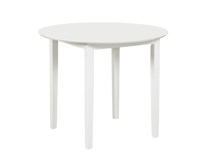 Set masa bucatarie Sophia, MDF, rotunda, 90x74 cm si 4 scaune Glendale, stofa,100 kg, 93x49x41.5 cm, alb/maro [4]