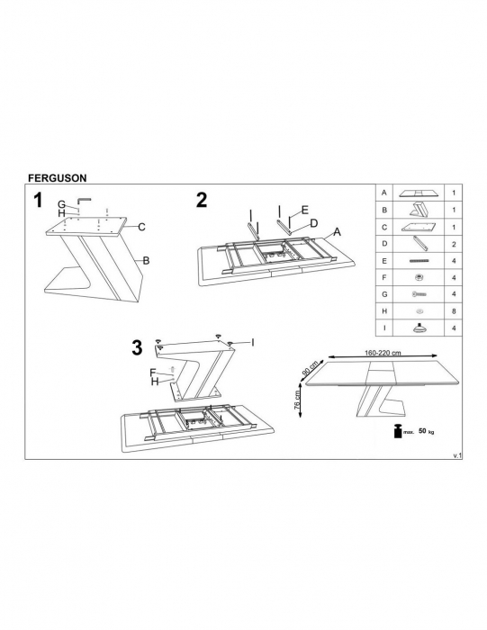 Set masa HM Ferguson plus 4 scaune HM K399 [14]
