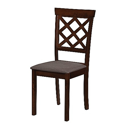 Set masa living extensibila Miami, MDF, lemn masiv, 120/150 x 80 x 73.8 cm si 6 scaune Vienna, tapitat stofa, 94x49x40 cm, nuc/maro [3]