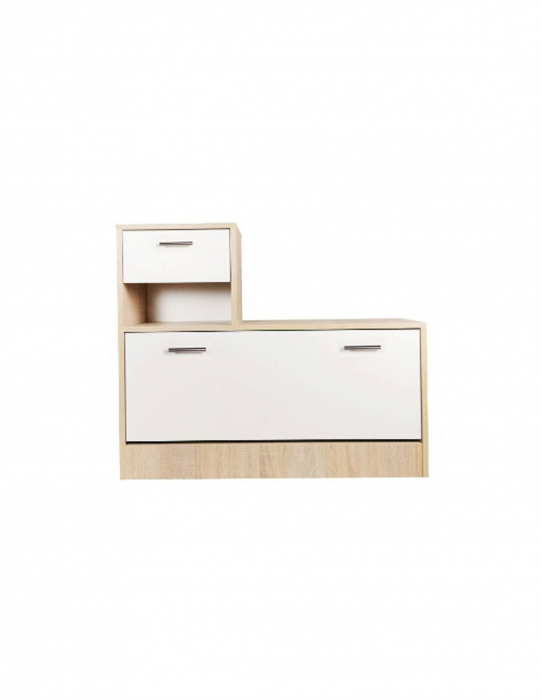 Set mobilier hol Filip stejar-alb cuier oglinda si pantofar [4]