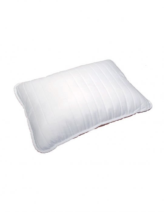 Set saltea Dafin 160x200 cu perne si husa hipoalergenica prezentat pe pat [3]