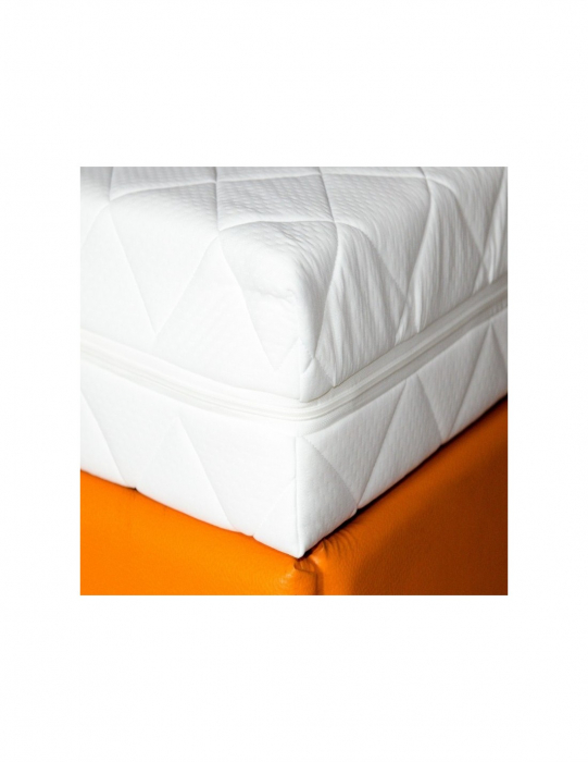 Set pat Hydra Comfort Flex portocaliu cu saltea 180x200 si perne memory [2]