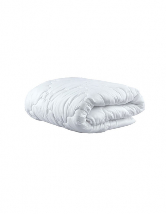 Set saltea confortabil cu perne si pilota, 180x200 cm, imbracata in tesatura alba cu model [5]