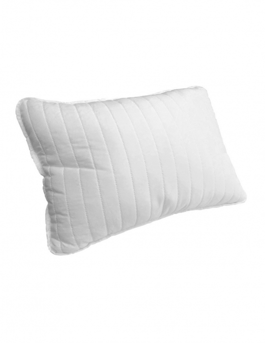Set saltea confortabil cu perne si pilota, 180x200 cm, imbracata in tesatura alba cu model [4]