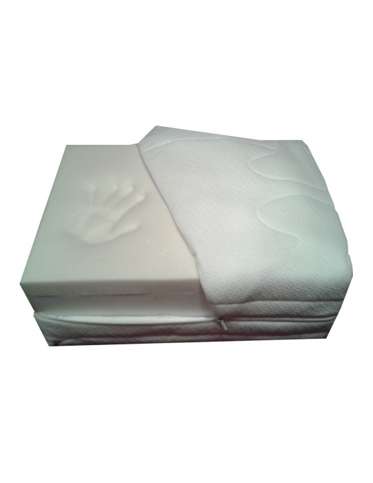 Saltea Jupiter Memory One 90x200 cu pernă, vedere de profil [4]