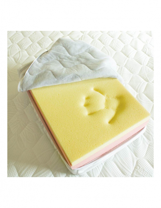 Set pat complet Saturn Memory Plus cu saltea, perne si pilota [4]