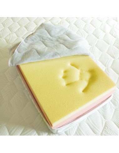 Set saltea Saturn Memory Plus 180x200 cu perne ortopedice si pat tapițat portocaliu [3]