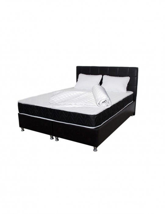 Set saltea superortopedica Lux Luna 140x200 plus 2 perne microfibra 50x70 plus Husa hipoalergenica [4]