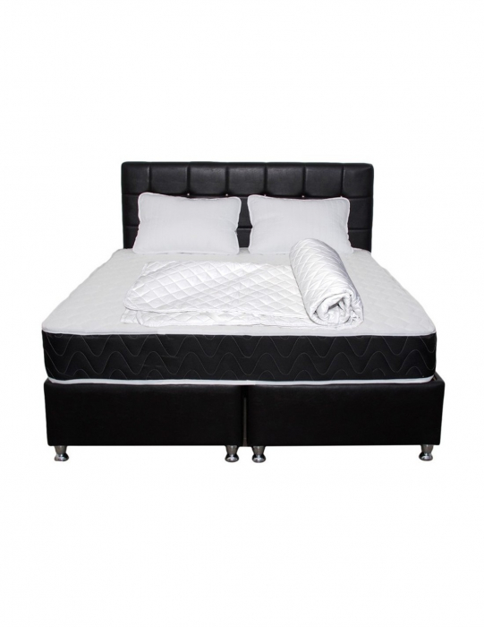 Set Saltea Superortopedica Lux Praga 140x200 cu 2 perne si husa hipoalergenica [5]
