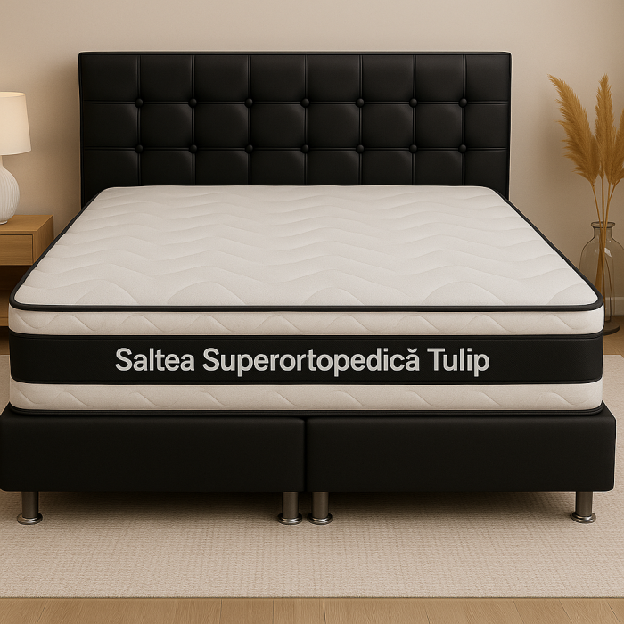 Set Saltea Superortopedica Tulip 180x200x30 cu Pilotă de Vară Microfibră 200x220 [2]