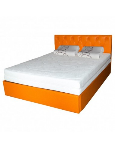 Set pat cu saltea Terra Spring Comfort 180x200 si tăblie portocalie [4]