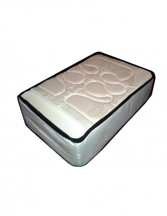 Set saltea Venus Eco Memory 140x200 cu perne din microfibră, vedere frontală pe fundal alb [6]
