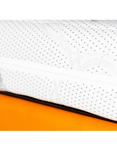 Set pat dublu Zeus portocaliu 140x200 cu saltea Memory Comfort și perne ortopedice [5]