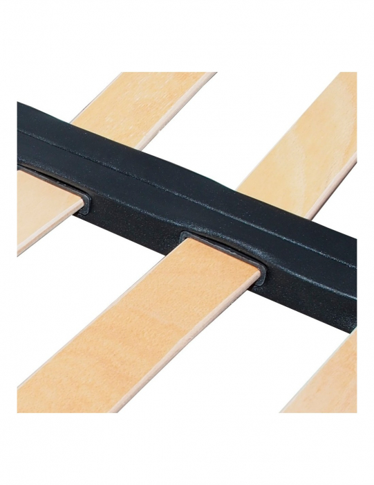 Somiera pat 180x200 cu lamele din fag si cadru metalic negru [6]