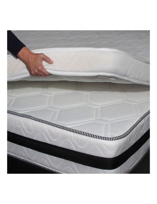 Topper saltea 80x200 din spuma poliuretanica de 10 cm, alb [6]