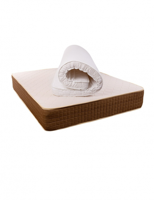 Topper saltea 80x200 din spuma poliuretanica de 10 cm, alb [3]