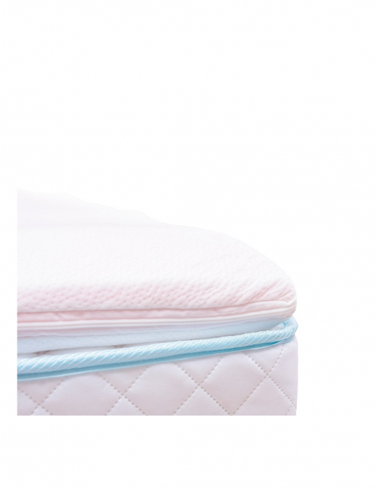 Top Saltea Drimus MemoHR 4+2 140x190 portocaliu cu topper alb [4]