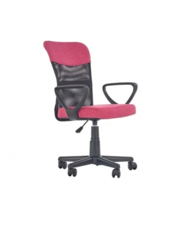 Set birou alb-stejar cu sertare si scaun roz, pentru copii [2]