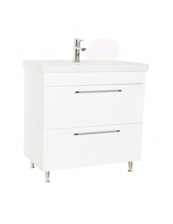 Baza si lavoar baie GN0541, alb, cu 2 sertare, 80 cm [1]