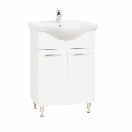 Baza si lavoar baie GN1531 - 60 cm alb cu usi [1]