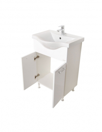 Baza si lavoar baie GN1531 - 60 cm alb cu usi [2]
